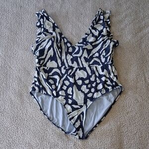 Catalina Navy and White One Piece Swimsuit